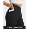 thumbnail image 3 of BALEAF Women's Bermuda Long Shorts 9" Above Knee Length Stretch Walking Athletic Dressy Casual Summer Black XS, 3 of 6
