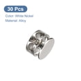 thumbnail image 3 of Unique Bargains 30pcs Metal Spring Cord Locks Toggle Stopper Cord Stops Fastener Toggles for Shoelaces Clothes White Nickel, 3 of 5