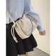 thumbnail image 3 of Bolso de hombro tipo cubo con pliegues para mujer, estilo retro, moderno, de verano, con cadena, tipo bandolera, 3 of 6
