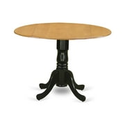 East West Furniture Dublin Traditional Wood Dining Table in Oak/Black