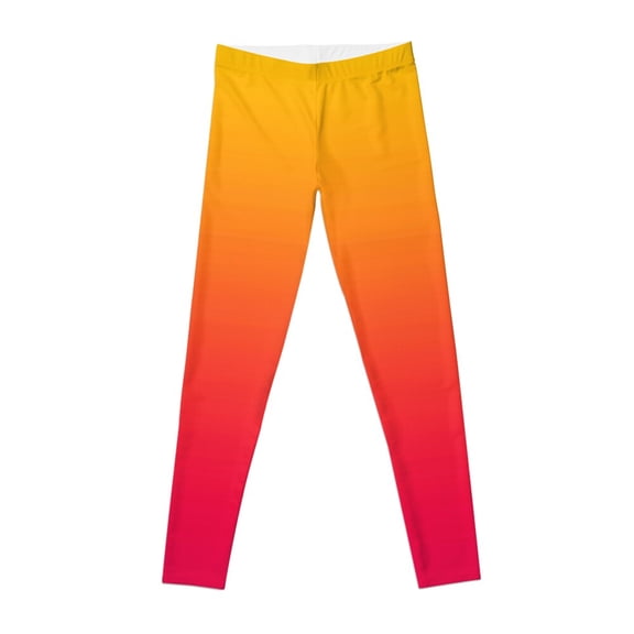 Yellow Orange Pink Ombre Leggings Jogger pants gym's sportswear Womens Leggings