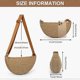 thumbnail image 5 of Womens Straw Crossbody Bag - Raffia Crescent Beach Bag, Woven Half Moon Shoulder Bag with Zip for Summer and Daily Use, 5 of 5