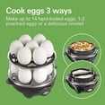 thumbnail image 3 of 3-in-1 Electric Egg Cooker for Hard Boiled Eggs,Poacher,Omelet Maker & Vegetable Steamer,Holds 14,Black (25508),(Pack of 2), 3 of 7