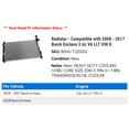 thumbnail image 2 of Radiator - Compatible with 2008 - 2017 Buick Enclave 3.6L V6 LLT VIN D 2009 2010 2011 2012 2013 2014 2015 2016, 2 of 2