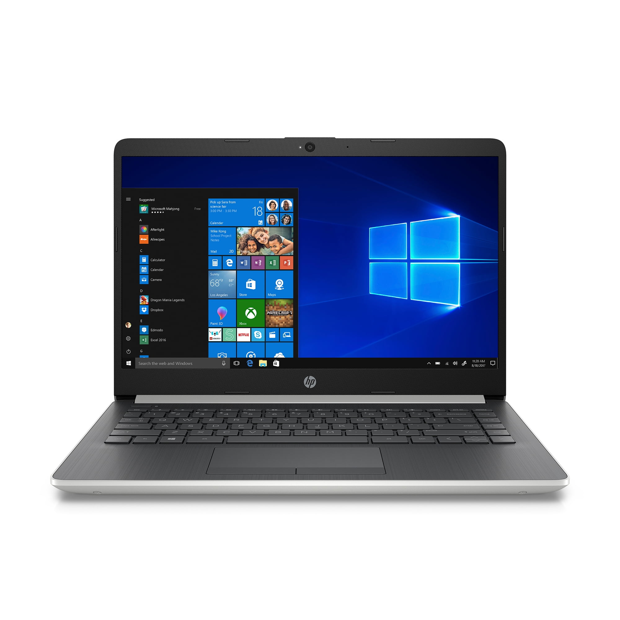 emmer bijl schaal HP 14 Laptop, Intel Celeron N4000, 4GB SDRAM, 64GB eMMC, Office 365  Personal 1-year (A $70 value included for free), Natural Silver -  Walmart.com