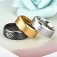 thumbnail image 4 of Anillo De Anime Naruto Anillo De Acero De Titanio Para Hombre Anillo Simple De Acero Inoxidable Con Logotipo De Naruto, 4 of 4