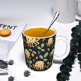 thumbnail image 5 of Disketp Octopuses And Leaves Large Coffee Mug with Handle Tea Cup Novelty Coffee Cup for Men Women Office Work, 5 of 6
