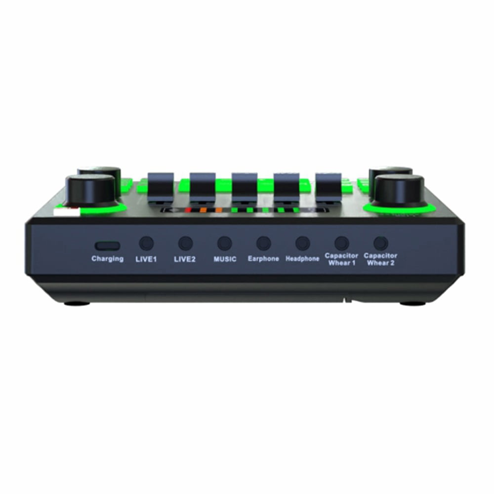 Live Sound Card and Interface with DJ Mixer Effects and Voice Changer DJ Equipment Voice Mixer