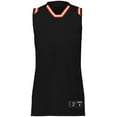thumbnail image 4 of Holloway Sportswear L Womens RETRO BASKETBALL JERSEY Black/Orange/White 224376, 4 of 5