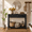 Black-2 drawers, variant on Aiho Narrow Console Table with 3 Drawers, Wooden Entryway Table with Outlets & USB Ports, White Long Sofa Table for Living Room, Hallway, Foyer