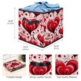thumbnail image 3 of LOVE Foldable Storage Baskets with Handle, 10.8"x10.5"x10.6" Cube Organizer - Large Capacity Storage Bin Cubes, 3 of 6
