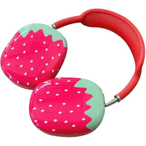 Strawberry Apple Airpods Max Protective Case Anti drop Simple Earphone Case