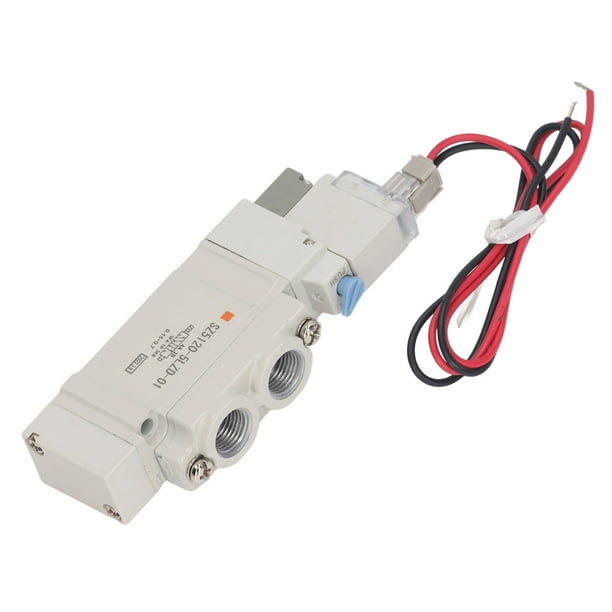 Electroválvula neumática SMC de 2 posiciones y 5 vías, de aleación de aluminio de alta precisión.
