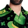 thumbnail image 5 of Saint Patrick's Day Men's Casual Spread Collar Hawaiian Short Sleeve Button Down Summer Beach Tops, 5 of 6