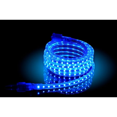 CBConcept UL Listed  16.4 Feet  1800 Lumen  Blue  Dimmable  110-120V AC Flexible Flat LED Strip Rope Light  300 Units 3528 SMD LEDs  Indoor/Outdoor Use  Accessories Included  [Ready to use] price history on PriceWatchPro