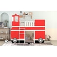 thumbnail image 6 of Twin Size Bus Shaped Loft Bed with Underbed Storage Space,Red, 6 of 9