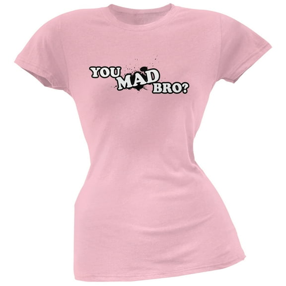 You Mad Bro? Light Pink Soft Juniors T-Shirt
