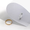 thumbnail image 3 of Womens Stainless Steel Geometric Ring with Gold-Plated Artificial Gem Inlay, Simple Style Zircon Series, Circle Image, 3 of 3