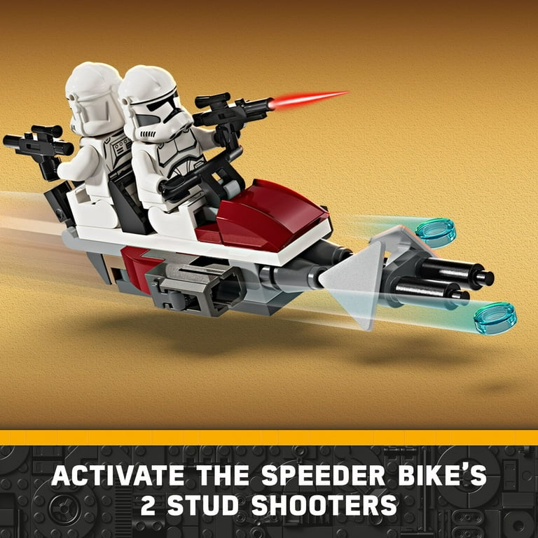 LEGO Star Wars Clone Trooper & Battle Droid Battle Pack Set for Kids,  Buildable Toy Speeder Bike Vehicle, Tri-Droid and Defensive Post,  Collectible, Gift for Boys and Girls Aged 7 and Up