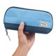 thumbnail image 1 of Sooez Estuche Para Lápices De Gran Apertura, Ligero Y Espacioso, Estuche Para Lápices Con Cremallera, Bolsa De Papelería, Suministros Estéticos Con Diseño Triangular Para Adultos, Azul, 1 of 5
