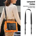 thumbnail image 7 of for iPad Pro 11 Inch (M4 2024/M5 2025) Case, 3in1 Heavy Duty Shockproof Tablet Case with Stand, Shoulder Strap, Orange, 7 of 7