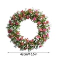 thumbnail image 2 of Eucalyptus & Cherry Blossom Floral Wreath, Handcrafted Spring Wreath, Front Door Wall Hanging Decor, Ideal for Home Office Easter Holiday Accents, 16.5in/42cm, Multicolor, 2 of 7