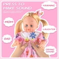 thumbnail image 3 of Baby Doll Stroller Toys Set with 14" Baby Doll, 22 Pcs Baby Doll Accessories, Pretend Play Toys for Toddlers Girls 3-6 Years, 3 of 8
