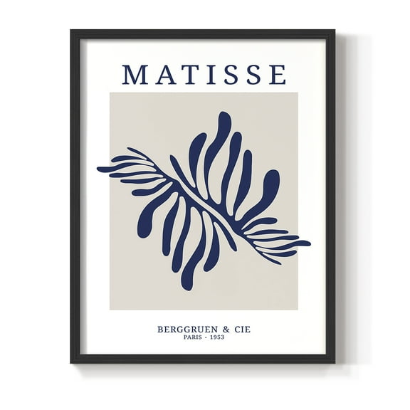 Matisse CDXI in Black Solid Wood Framed Print No Nail Hanging