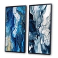 thumbnail image 3 of Designart "Blue Grey Ethereal Elixir IX" Abstract Framed Wall Art Set Of 2 - Blue Abstract Frame Gallery Set For Office Decor, 3 of 6