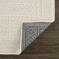 thumbnail image 5 of Hauteloom Bahar Living Room, Bedroom Machine Washable Area Rug - Bohemian Modern Farmhouse - Moroccan Transitional - White, Off White, Light Cream - 7'10" x 10'1", 5 of 15