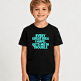 thumbnail image 2 of Boys Graphic T Shirt Every Great Idea Short Sleeve Kids Tees Funny Quote 100% Cotton Soft Child Tops 4-13Y, 2 of 5