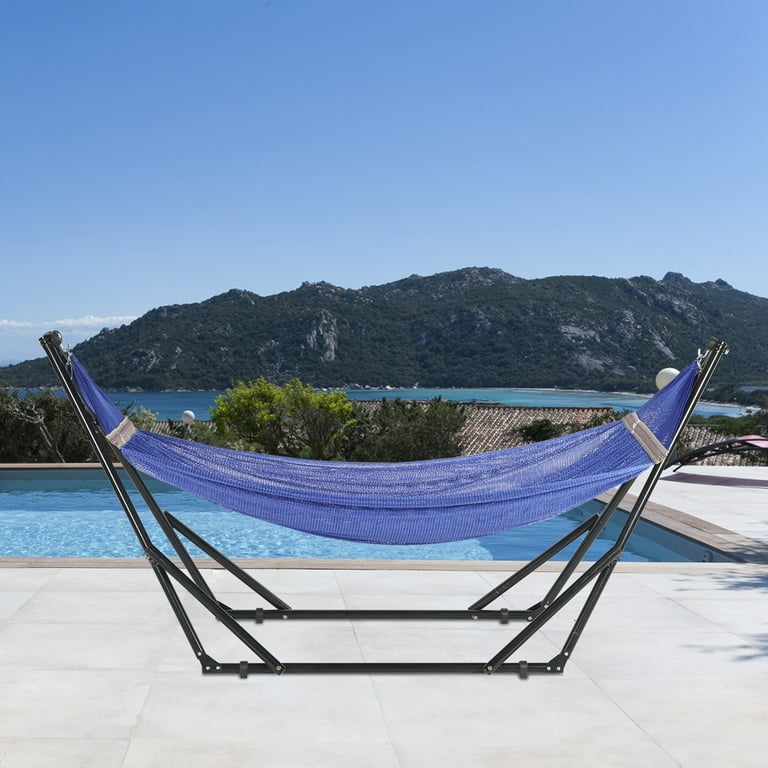 Backyard Hammock Over Pool Hammock Stand 13 FT Arc Hardwood