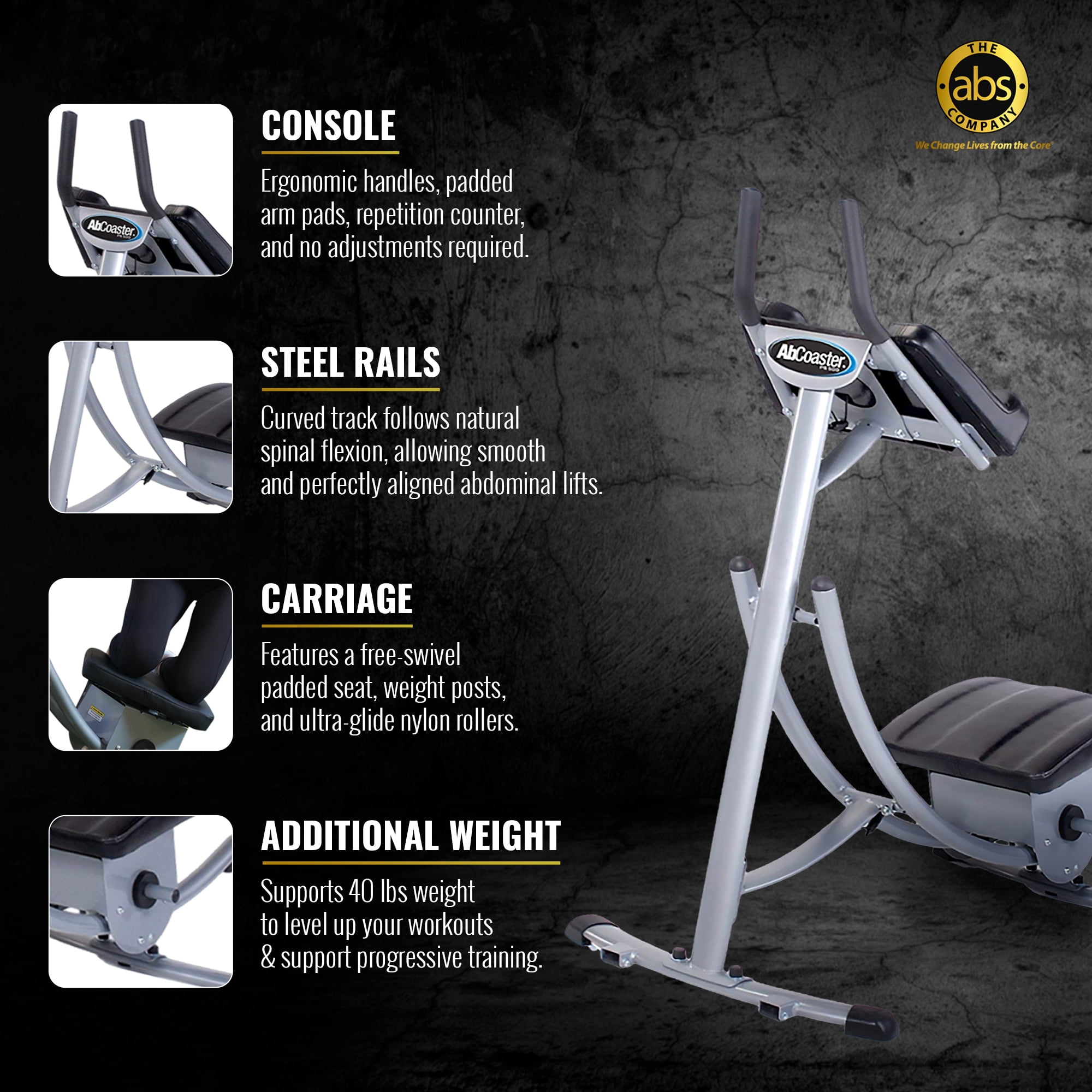 Ab Coaster PS500 Abdominal Exercise Machine - Ab Crunch