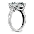 thumbnail image 7 of 14K White Gold Ring Band Moissanite Octagon Emerald Baguette, Size 6, 7 of 7