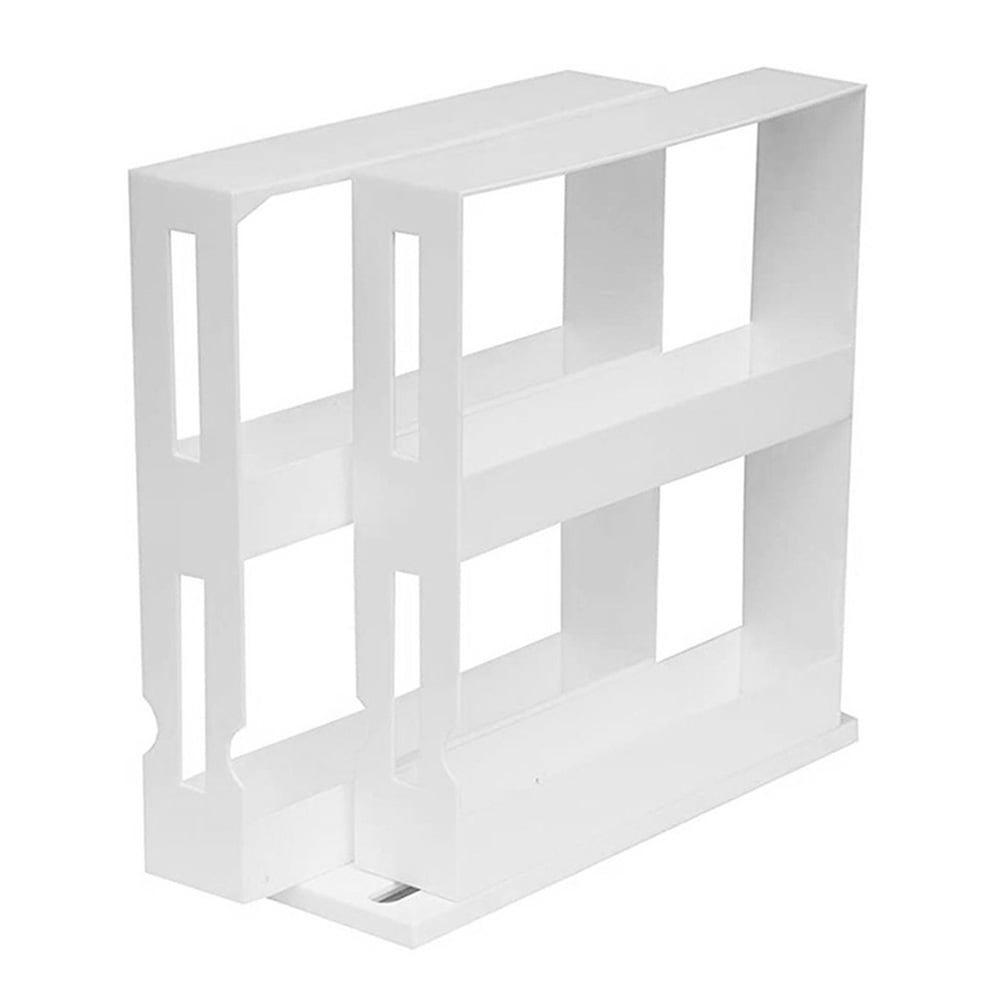 2 Layers MultiFunction Rotating Storage Rack Kitchen Spice