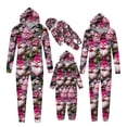 thumbnail image 6 of Odeerbi Christmas Onesie Pajamas for Family Holiday Hooded Sleep Jumpsuit Long Sleeve Family Christmas Pajamas Matching Sets Mom Stripe Print Jumpsuit Sleepwear Xmas PJs Set Multicolor, 6 of 6