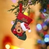 Calcetines navideños de muñeca no tejidos, colgante decorativo, decoración navideña colorida, colgante para árbol de Navidad