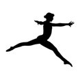 thumbnail image 2 of Gymnastic Silhouette Wall Decal by Wallmonkeys Peel and Stick Graphic (24 in W x 17 in H) WM295249, 2 of 4