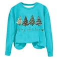 thumbnail image 2 of Titcea Christmas Sweatshirts for Women Long Sleeve Crew Neck Christmas Tree Print Shirts Loose Comfort Casual Tops, Gifts for Her, 2 of 4