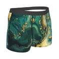 thumbnail image 3 of Daiia Turquoise Golden Swirl Men's Underwear Boxer Briefs, Cotton Stretch Moisture-Wicking Underwear-X-Large, 3 of 9
