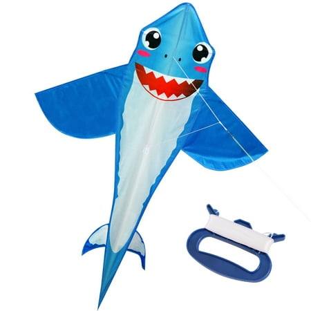 Carevas Shark for and Adults Outdoor Flying with 30M Line for Beach Park Easy to Fly