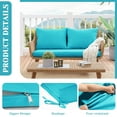 thumbnail image 5 of SDJPOI Outdoor Loveseat Cushion Set, 48‘‘ x 24‘’ Waterproof Couch Love Seat for Bench & Swing, 5 of 7