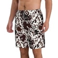 thumbnail image 2 of Cauagu Cow Skin Print Men's Swim Trunks,Hawaiian Bathing Suit Swimsuits Beach Shorts with Pockets for Men Quick Dry Swimming Board Shorts-Medium, 2 of 6