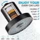 thumbnail image 2 of 25 Etapas Filtro De Agua Para Regadera, 6"Cabezal de ducha de lluvia de alta presión con filtrado, Agua Para Eliminar Cloro, Impurezas Y Olores, Ideal Para Todo Tipo De Baño(ferroso), 2 of 7