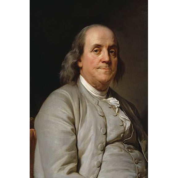Portrait Benjamin Franklin-Fine Art Canvas Print (20" x 30")