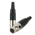 thumbnail image 3 of 1 par de pines de carcasa de cobre puro, conector MINI XLR de 3 núcleos, enchufe de soldadura de Cable de Audio DIY, 3 of 5