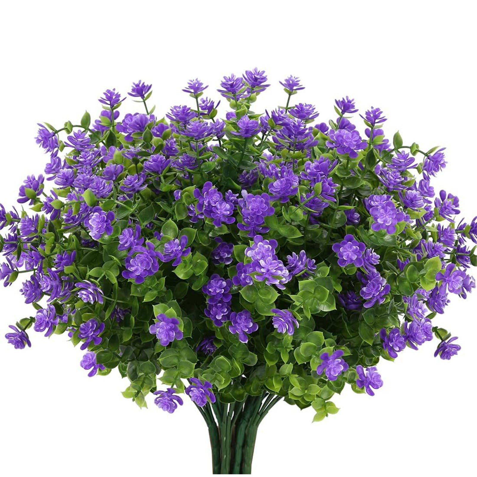 Artificial Spring Flowers Indoor 7 Branches No Fade Faux Plastic Flowers for Outdoor Patio Plants Outdoor Artificial Garden Window Box Kitchen Home Decor