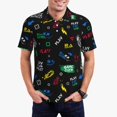 thumbnail image 1 of Saiise Gamepads Print Mens Golf Shirt Moisture Wicking Quick-Dry Print Performance Polo Shirts for Men-Medium, 1 of 5