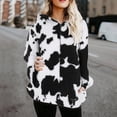 thumbnail image 2 of Cárdigan para mujer, abrigo de manga larga a la moda, camiseta, blusa con estampado de otoño, cárdigan con capucha, abrigo de lana con cremallera, Tops Odeerbi ODB-3, 2 of 5