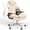 Beige, variant on E-motie Home Office Chair with Flip-up Arms, Adjustable High Back Chair, Quiet Nylon Wheels, Beige